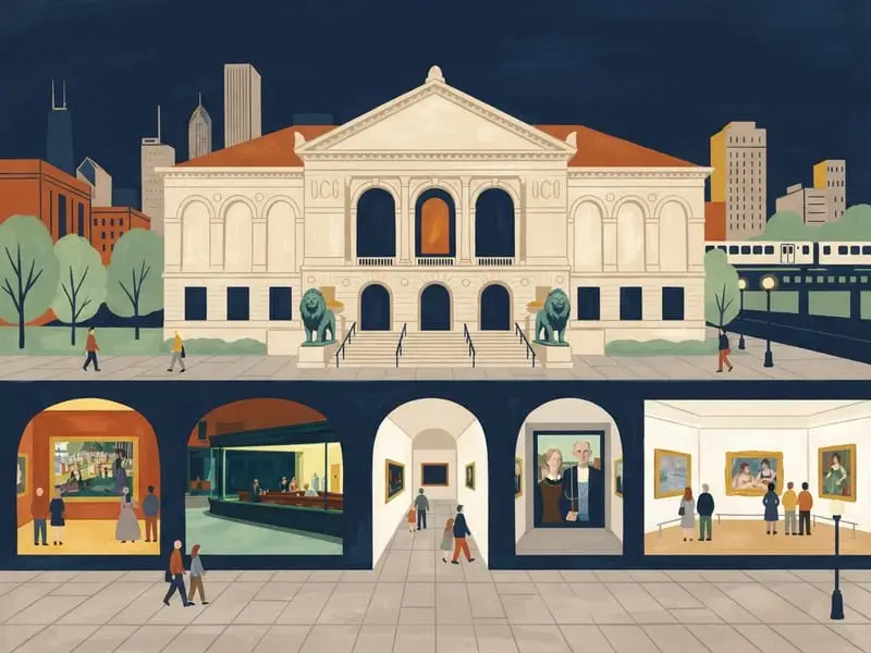 Illustration: Art Institute of Chicago, Illinois free hours