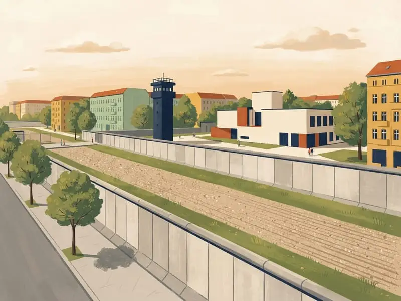 Illustration: Berlin Wall Memorial at Bernauer Straße