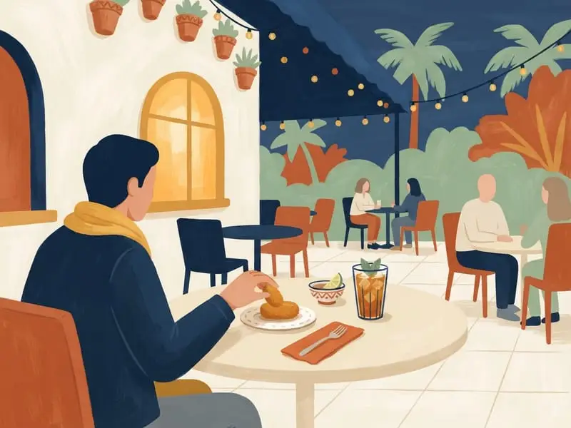 Ilustração: Croquetas de presunto no Black Bean Deli