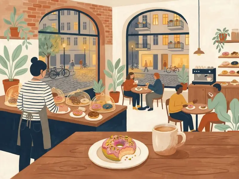Ilustración: Un donut en Brammibal's