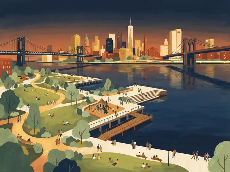 Ilustração: Brooklyn Bridge Park