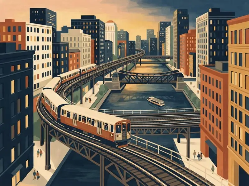 Ilustración: Vuelta al Loop en la Brown Line