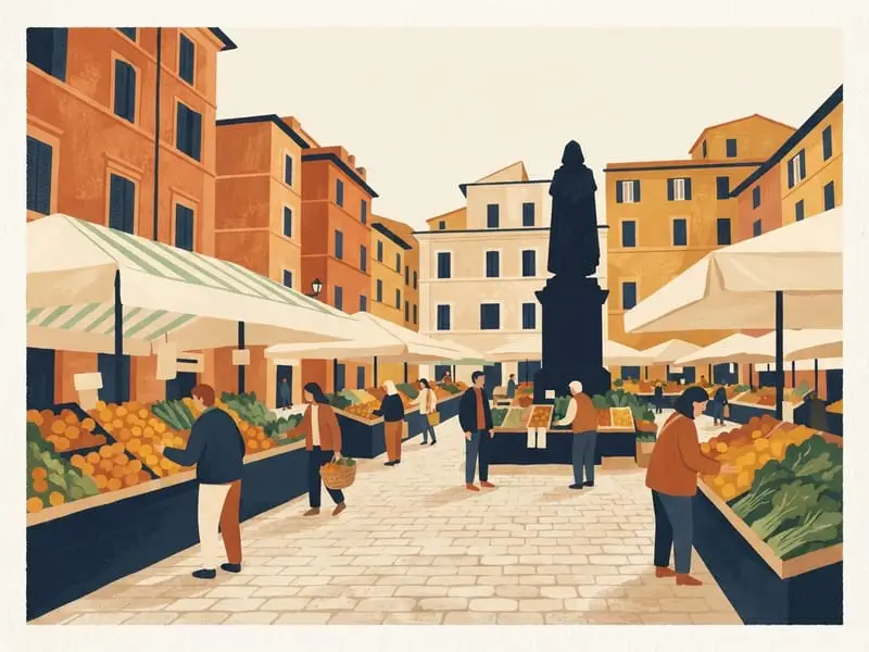 Illustration : Marché de Campo de' Fiori