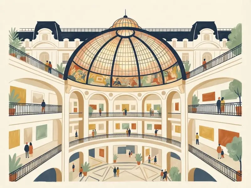Illustration: Centro Cultural Borges and the Galerías Pacífico dome
