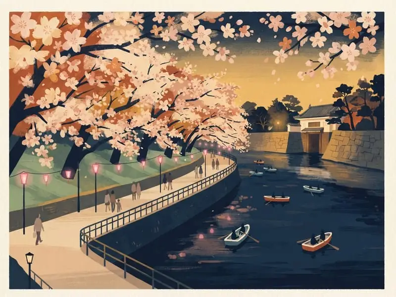 Ilustración: Chidorigafuchi Greenway