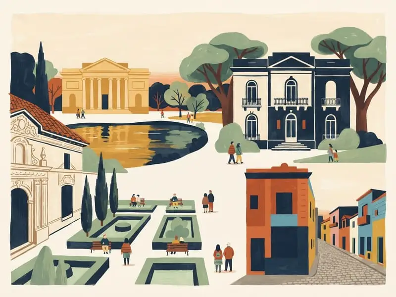 Illustration: City museums on Wednesdays (Larreta, Sívori, Fernández Blanco, Quinquela Martín)