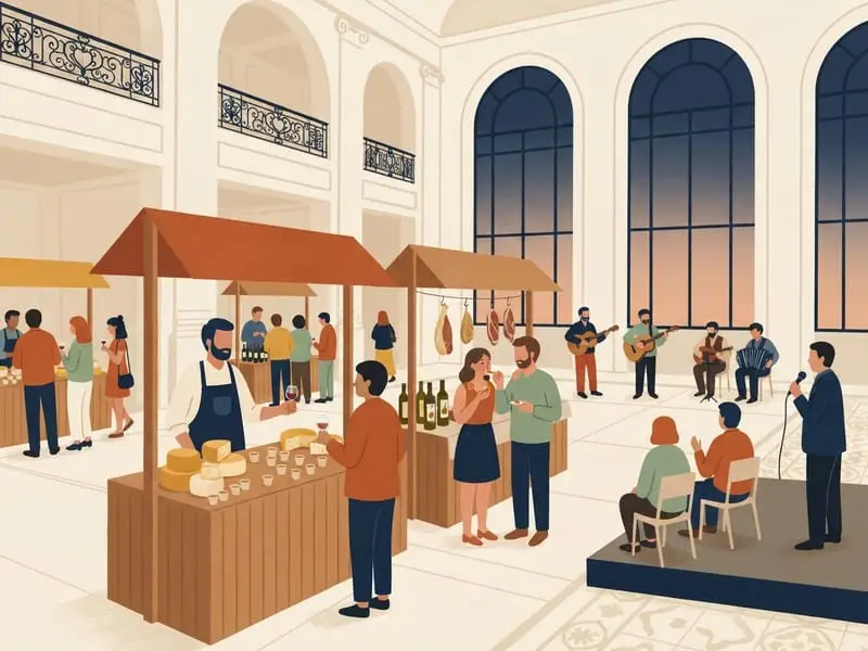 Illustration: Cocina Abierta tastings at Palacio Libertad