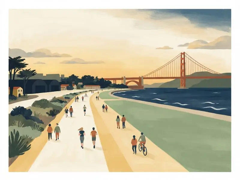 Illustration: Crissy Field promenade