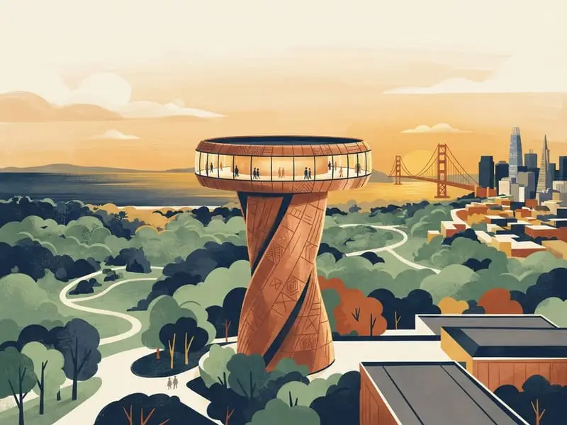 Illustration: Hamon Observation Tower at the de Young