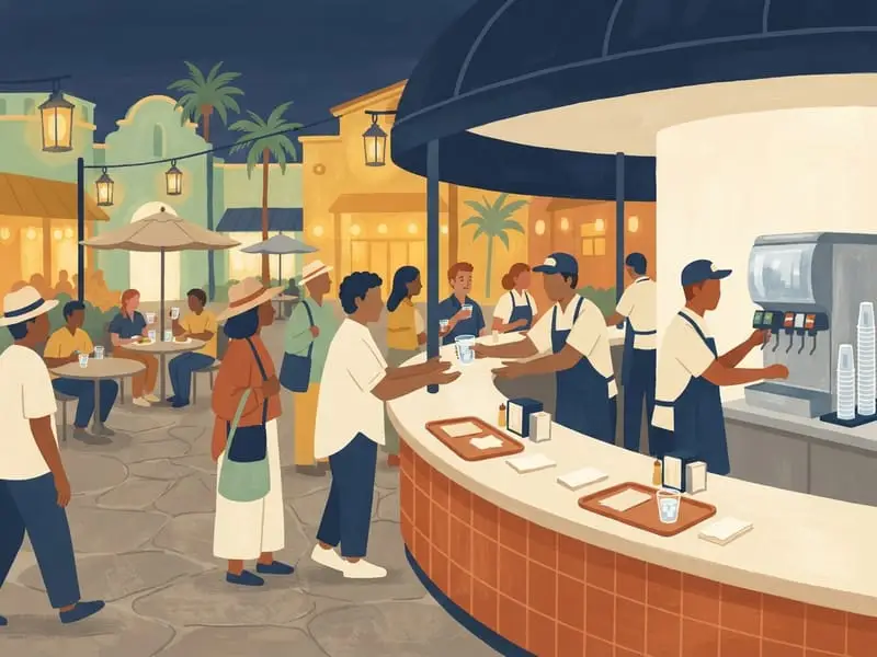 Ilustração: Água gelada grátis nos balcões da Disney