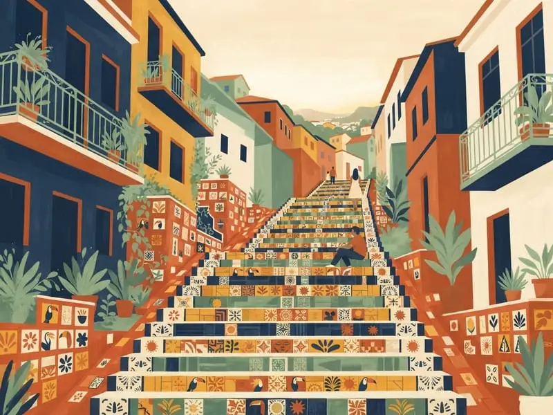 Ilustración: Escadaria Selarón