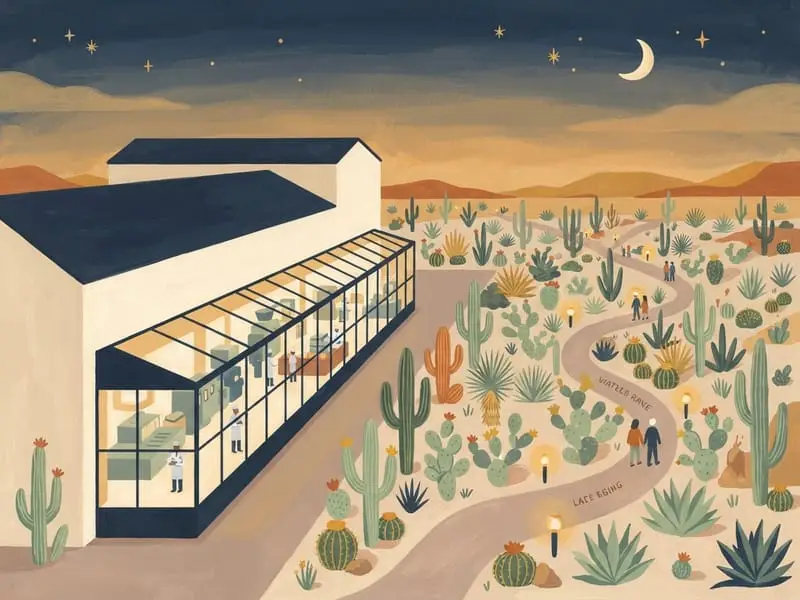 Illustration: Ethel M Chocolate Factory and Botanical Cactus Garden