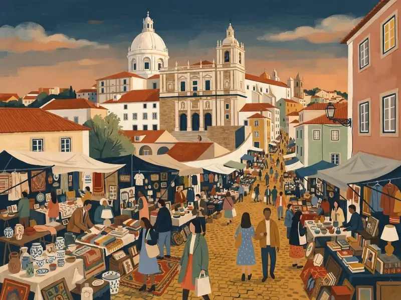 Ilustración: Mercadillo Feira da Ladra
