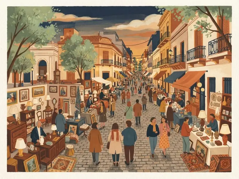 Illustration: San Telmo Sunday fair
