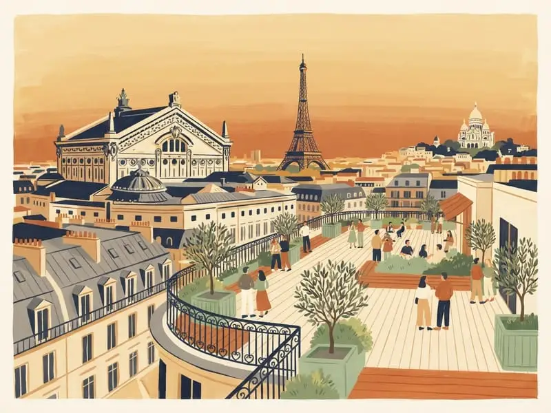 Illustration: Galeries Lafayette rooftop terrace