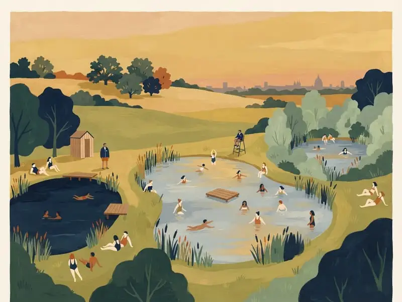 Illustrazione: Laghetti per nuotare di Hampstead Heath
