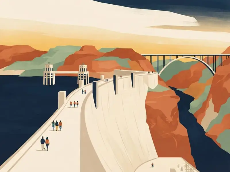 Illustration: Hoover Dam: walk across the top