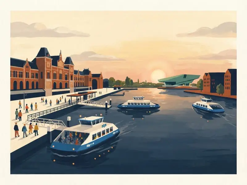 Illustrazione: Traghetti gratuiti sull'IJ