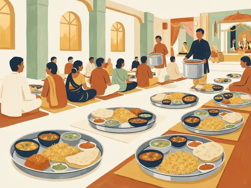 Ilustración: Sunday Feast en ISKCON Chicago