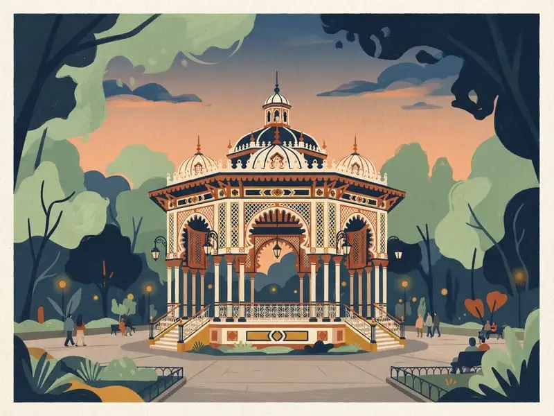 Illustration: Kiosco Morisco, Santa María la Ribera