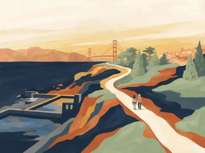 Illustration: Lands End and the Sutro Baths ruins