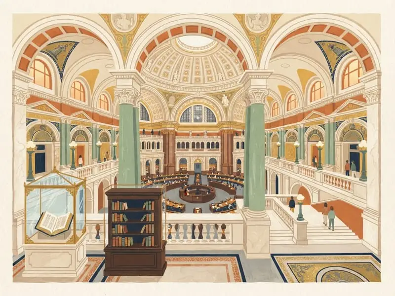 Illustration: Library of Congress, Thomas Jefferson Building