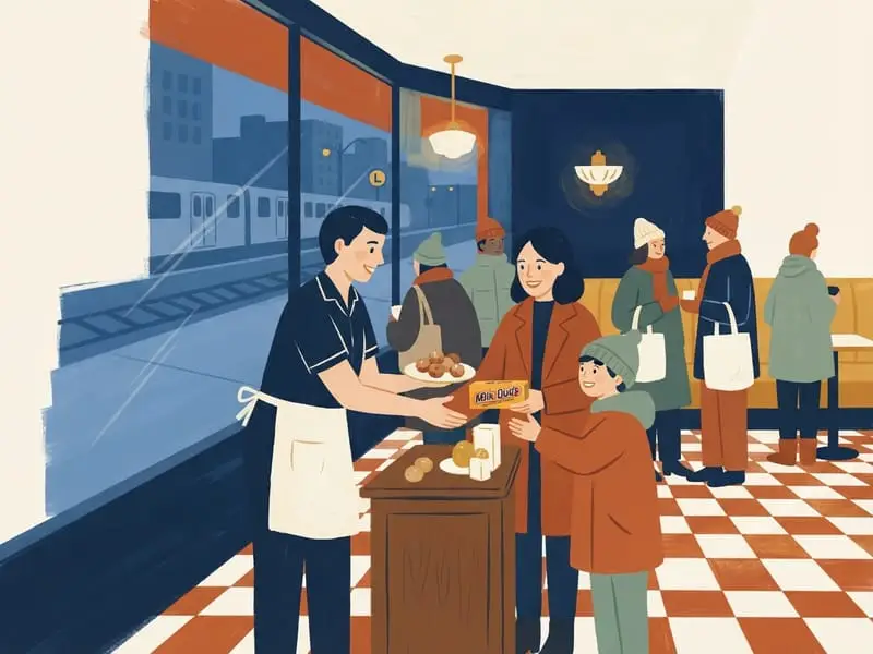 Ilustración: Donut holes en Lou Mitchell's