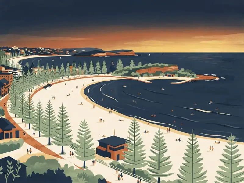 Illustration : Manly Beach et Shelly Beach