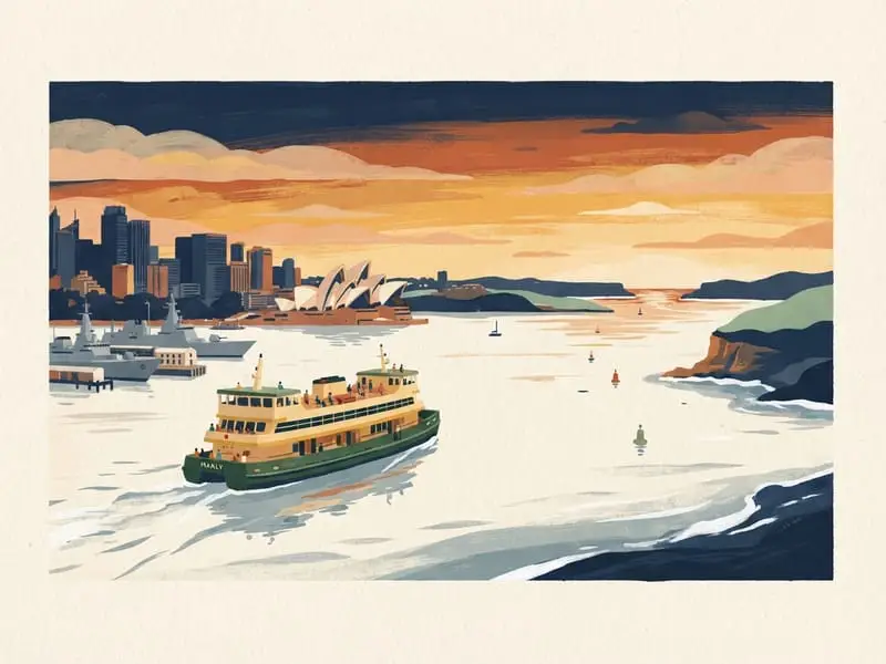 Illustration : Le ferry de Manly