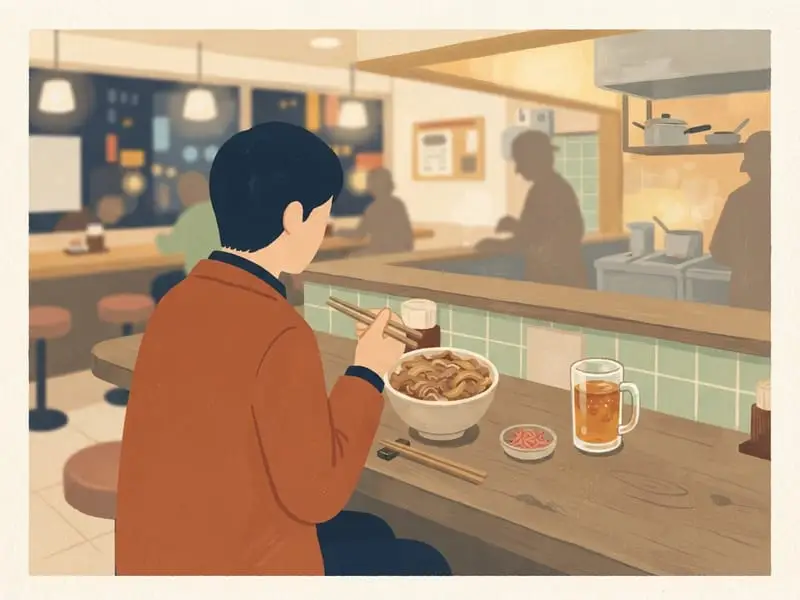 Illustrazione: Ciotola di manzo gyumeshi da Matsuya