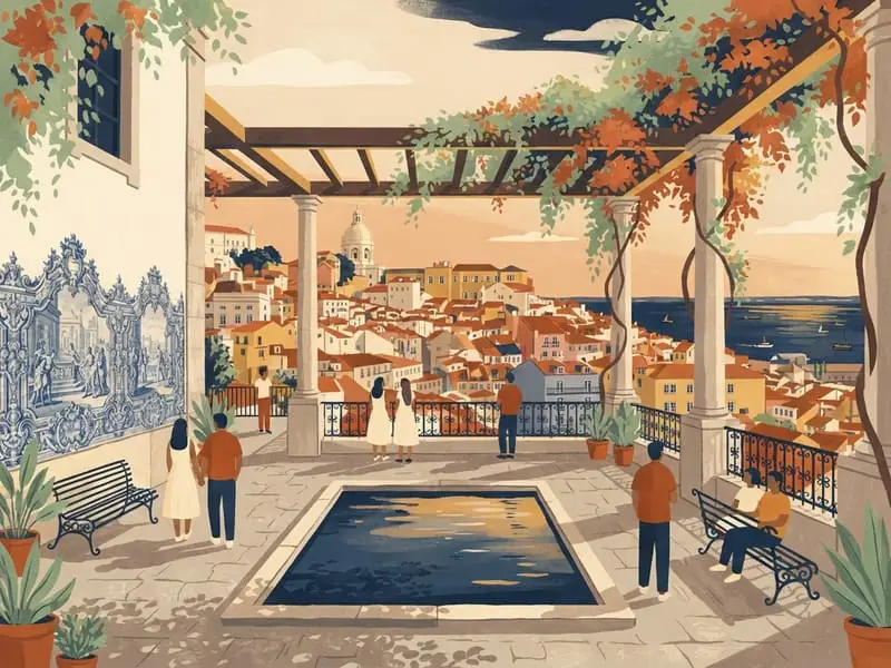 Ilustración: Miradouro de Santa Luzia