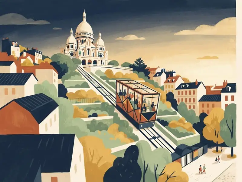 Ilustración: Funicular de Montmartre