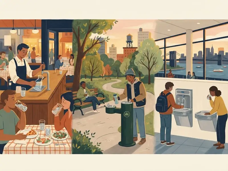 Ilustração: Água da torneira de Nova York