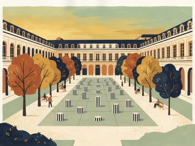 Illustration: Palais-Royal garden and Buren's columns