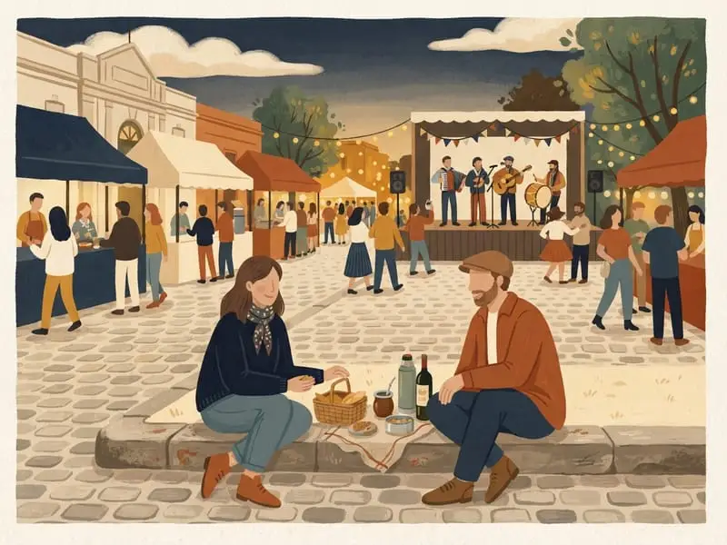 Illustration : Déjeuner apporté à la Feria de Mataderos