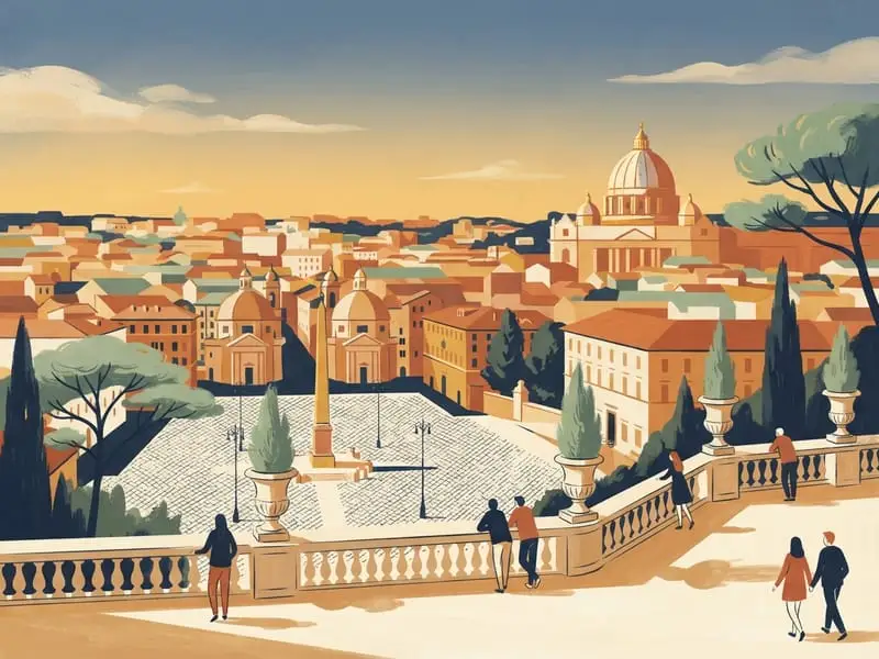 Illustration : Terrasse du Pincio