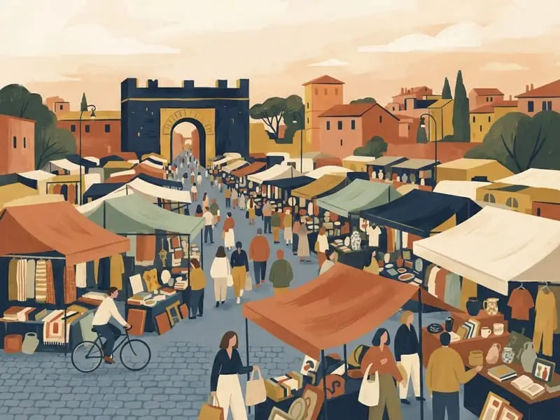 Illustration : Marché de Porta Portese