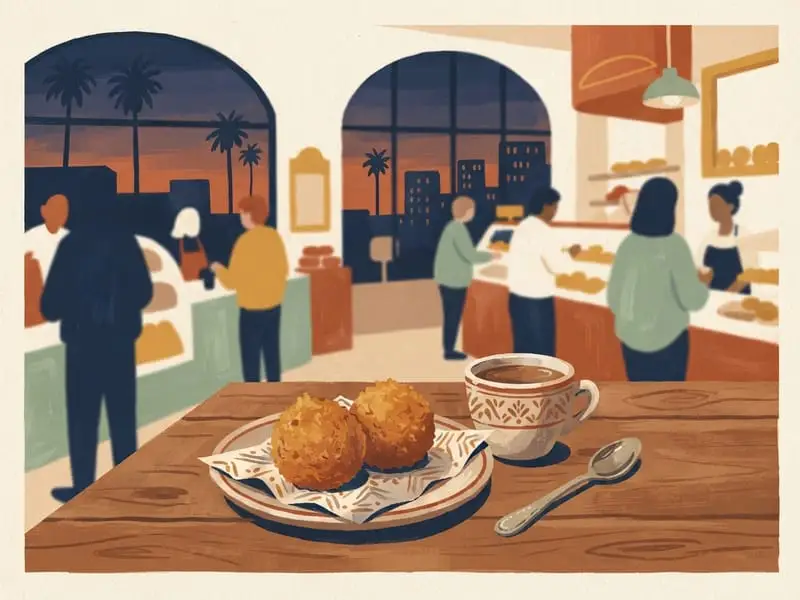 Ilustração: Potato Ball na Porto's Bakery