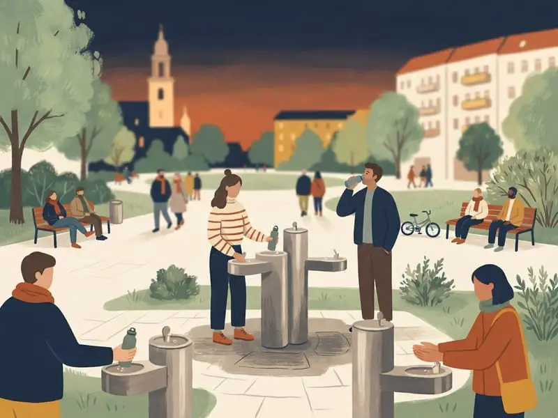 Illustration: Public drinking fountains