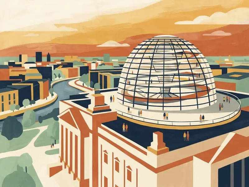 Illustration: Reichstag dome and roof terrace