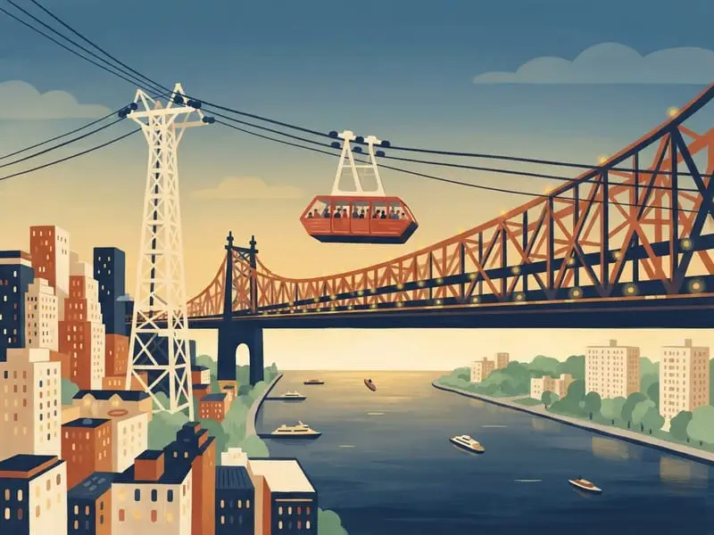 Ilustração: Roosevelt Island Tramway