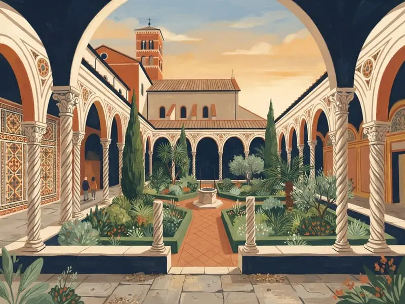 Ilustración: Claustro de San Pablo Extramuros