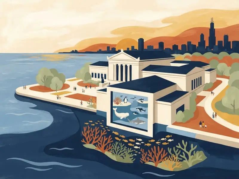 Illustration: Shedd Aquarium, Illinois free evenings