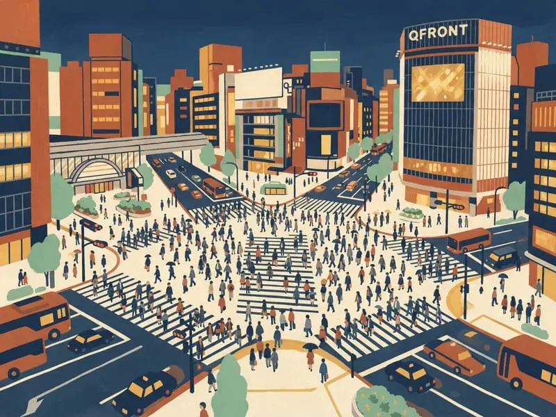 Ilustración: Cruce de Shibuya (Scramble)