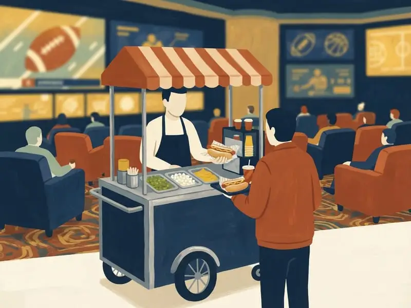 Illustration : Chariot de hot-dogs du South Point