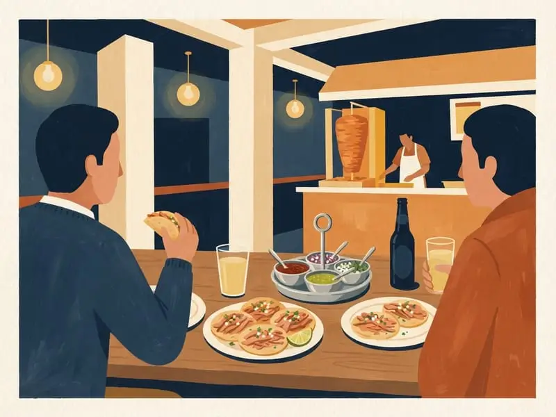 Illustration: Taco de pastor at El Califa