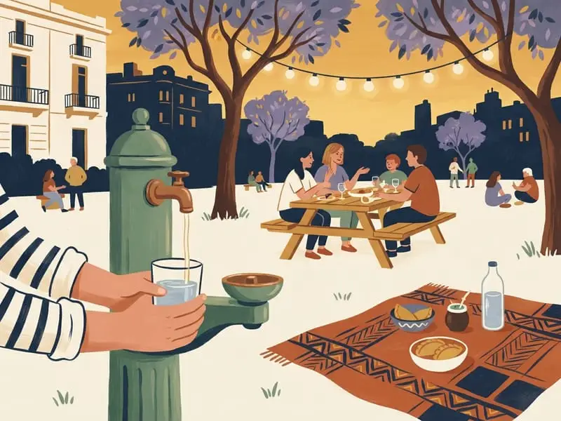 Illustration: Tap water and park fountains