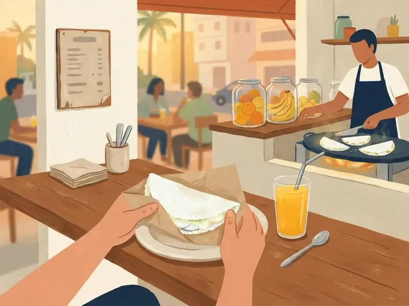 Ilustração: Tapioca no café da manhã