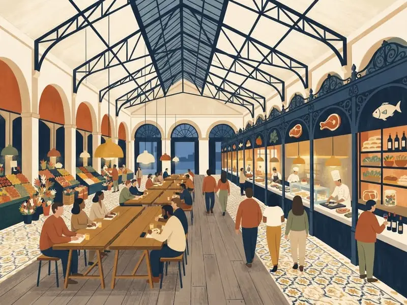 Ilustración: Time Out Market (Mercado da Ribeira)