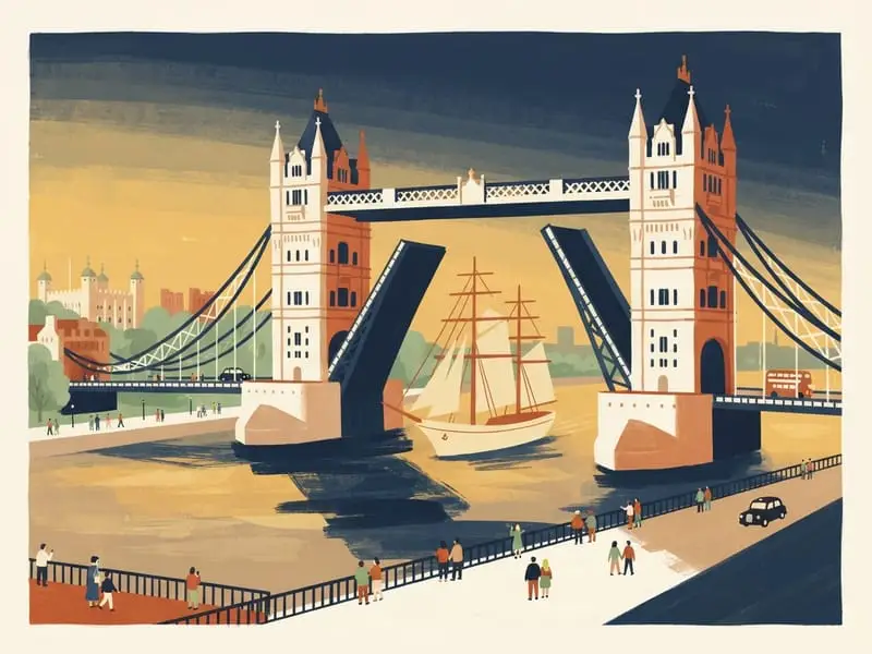Illustrazione: Tower Bridge e i suoi sollevamenti